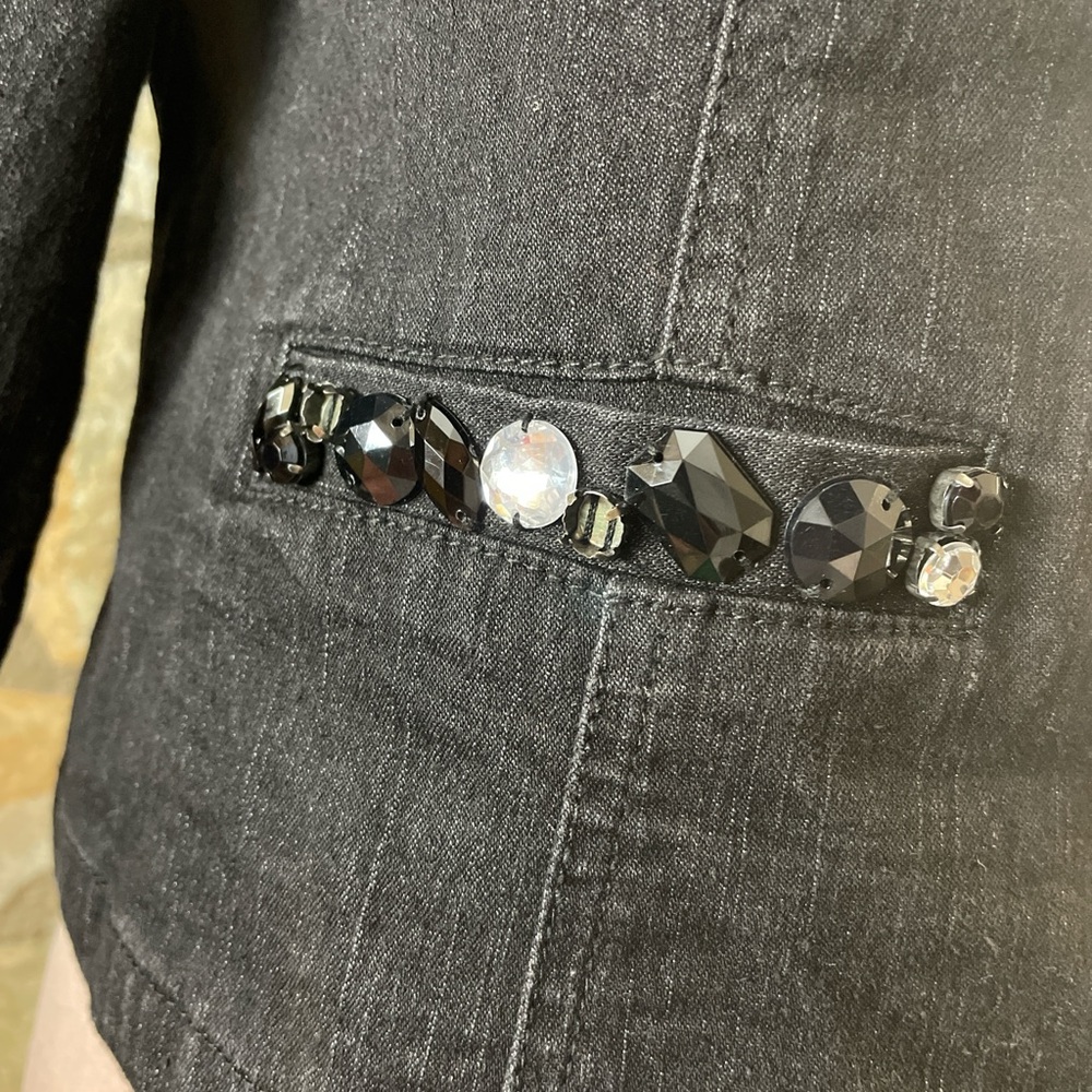 Ruby Rd. Black Jean Jacket With Embellishments - image 8